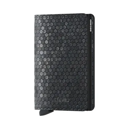 Zdjęcie Secrid portfel skórzany Slimwallet Hexagon Black kolor czarny