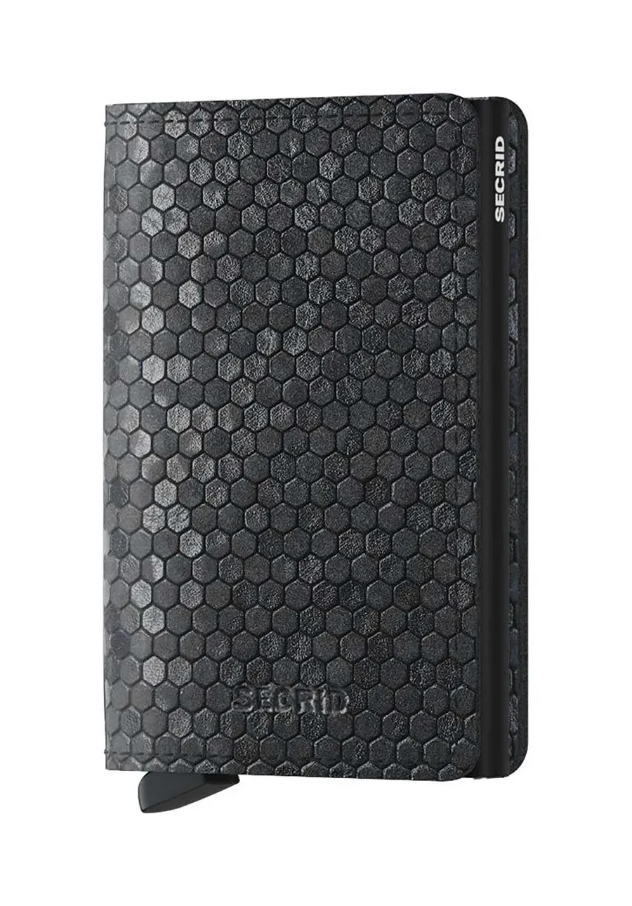 obrazek 1 Secrid portfel skórzany Slimwallet Hexagon Black kolor czarny
