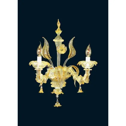 Zdjęcie Wenecki kinkiet z 24-karatowego złota i szkła Murano