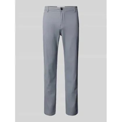Zdjęcie Spodnie materiałowe o kroju slim fit z fakturowanym wzorem model ‘LUTON’