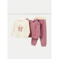 Zdjęcie Mayoral Komplet bluza, bluzka i spodnie 2825 Różowy Regular Fit