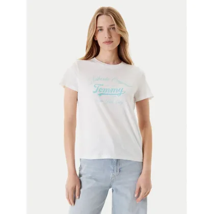 Zdjęcie Tommy Jeans T-Shirt Essential DW0DW21404 Biały Regular Fit
