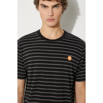 Zdjęcie Wood Wood t-shirt bawełniany Ace T-shirt kolor czarny wzorzysty 10135710.2222-BLACK/G