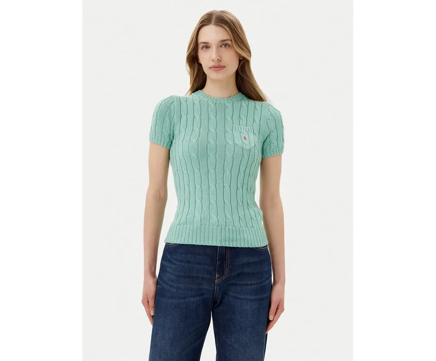 obrazek 1 Polo Ralph Lauren Sweter 211895379018 Zielony Slim Fit