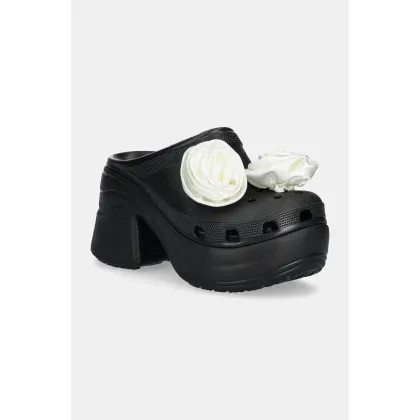 Zdjęcie Crocs klapki Siren Rosette Clog damskie kolor czarny na słupku 210367