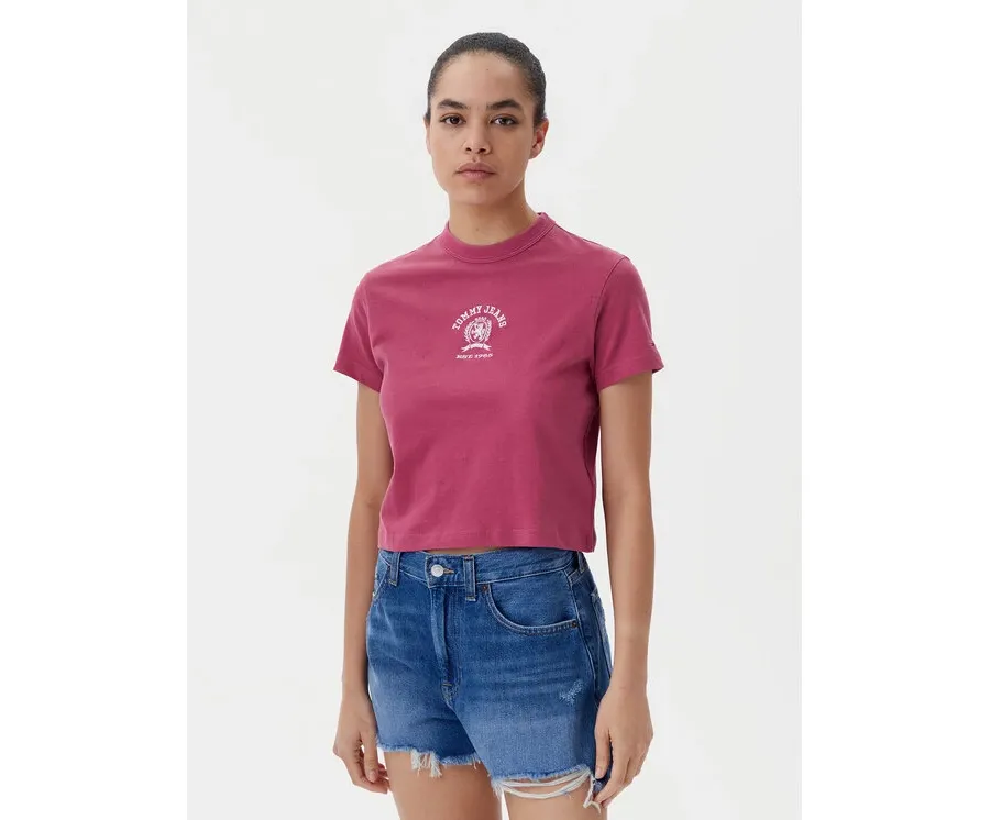 obrazek 1 Tommy Jeans T-Shirt Varsity DW0DW20317 Różowy Regular Fit