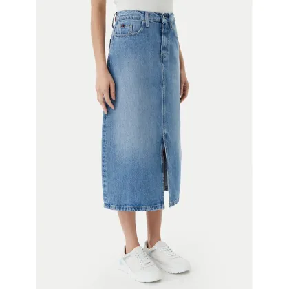 Zdjęcie Tommy Hilfiger Spódnica jeansowa WW0WW45501 Niebieski Regular Fit