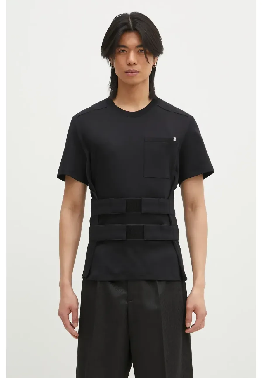 obrazek 1 Helmut Lang t-shirt bawełniany Armor Tee.Hvy Everyd męski kolor czarny gładki O10HM507