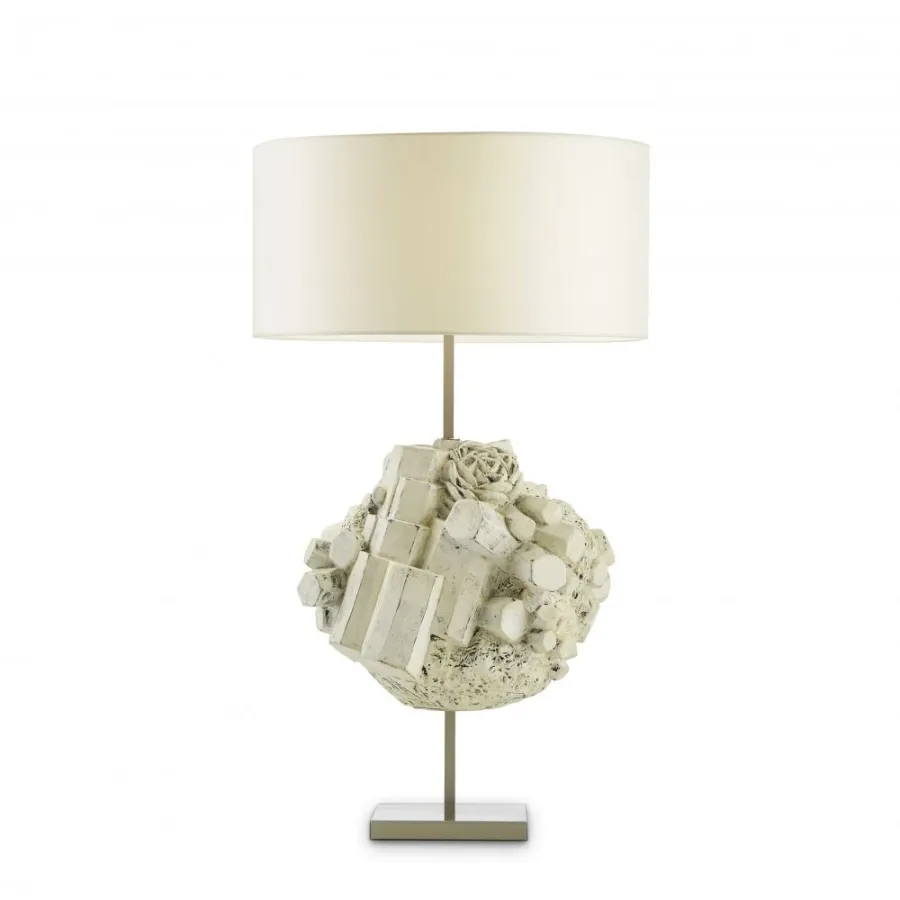 obrazek 3 Ceramiczna lampa z metalową konstrukcją H.60xL.35xP.27 cm