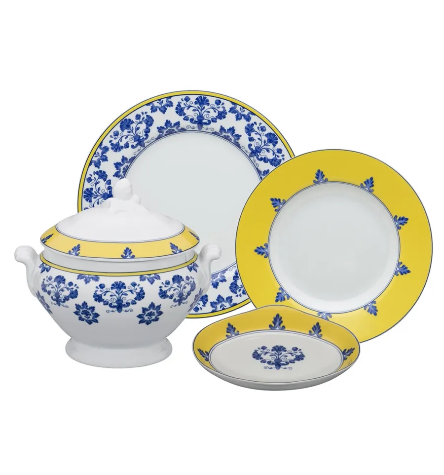 obrazek 1 Duży porcelanowy zestaw obiadowy z kolekcji Castelo Branco inspirowanej wyjątkowym haftem Castelo Branco - Vista Alegre
