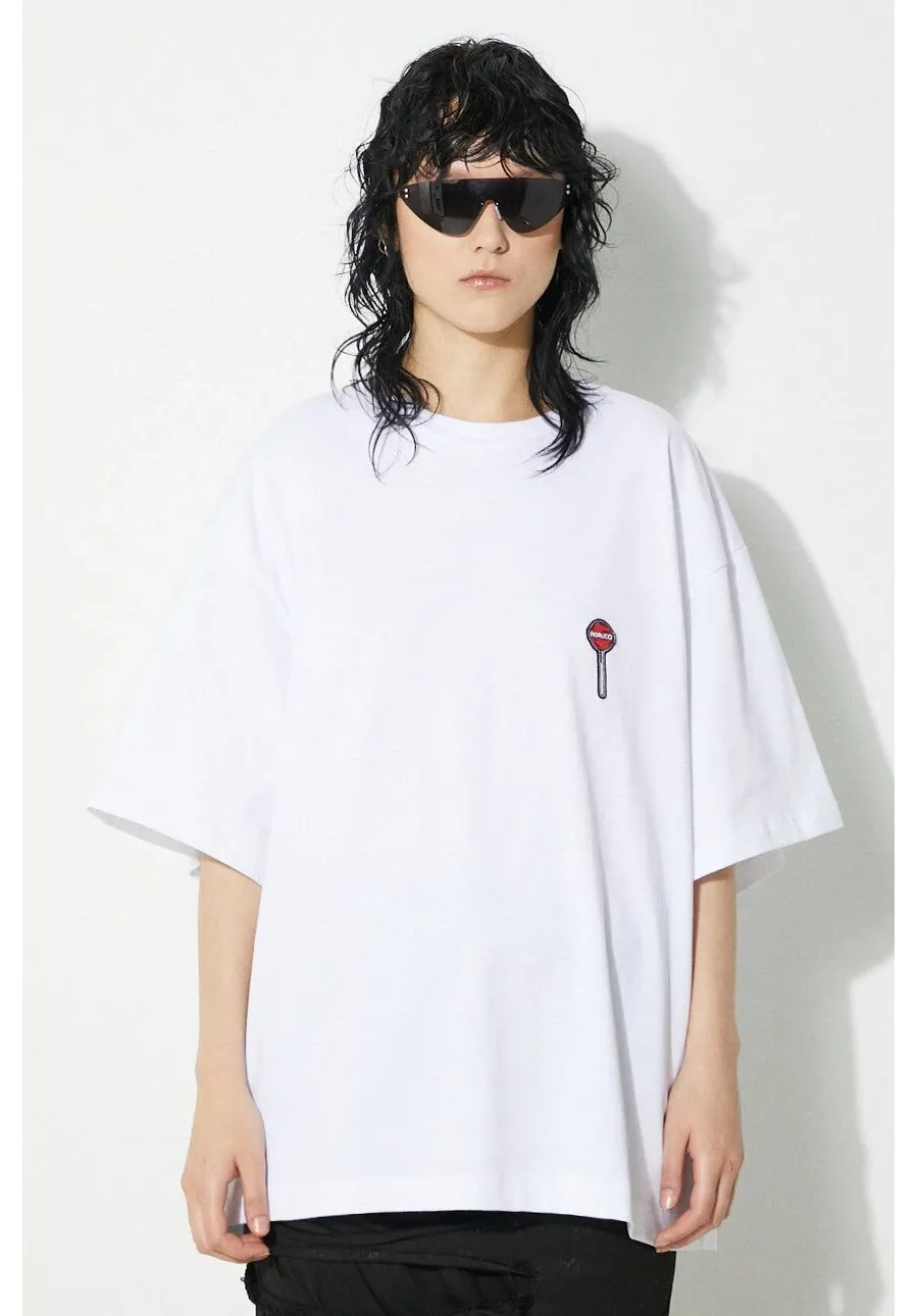 obrazek 1 Fiorucci t-shirt bawełniany Lollipop Patch Boxy T-Shirt kolor biały gładki M01FPTSH103CJ01WH03