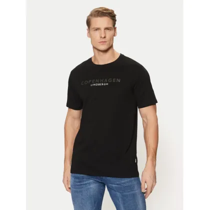 Zdjęcie Lindbergh T-Shirt 30-400200 Czarny Relaxed Fit