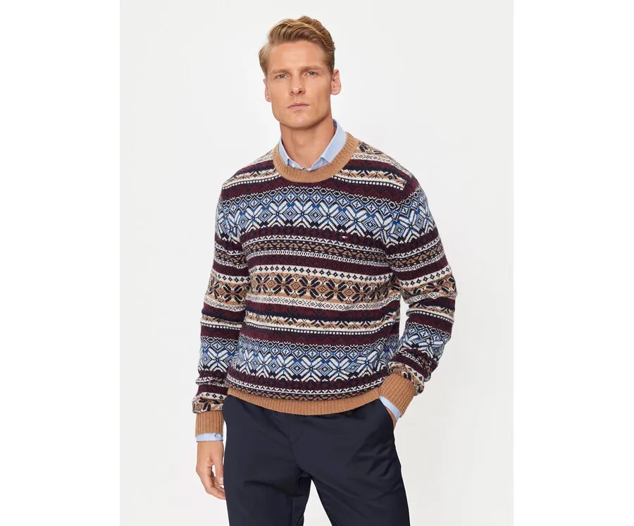 obrazek 1 Tommy Hilfiger Sweter MW0MW37026 Brązowy Regular Fit