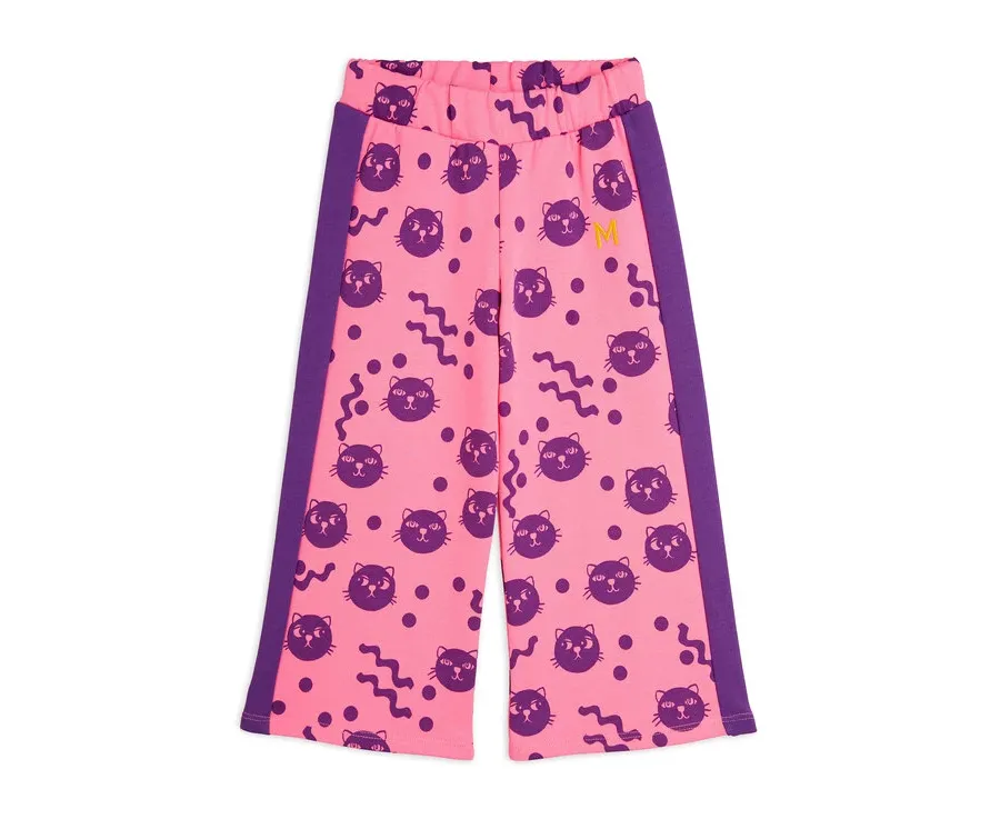 obrazek 1 MINI RODINI Spodnie dresowe Squiggly Cats 2513011828 Różowy Relaxed Fit