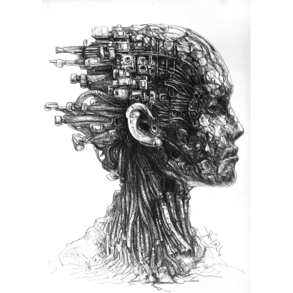 Zdjęcie Cyberbytowanie *rysunek piórkiem