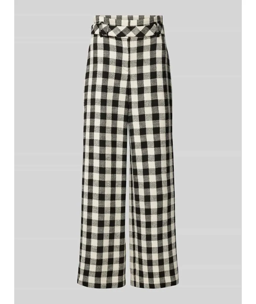 obrazek 1 Spodnie materiałowe z paskiem w talii