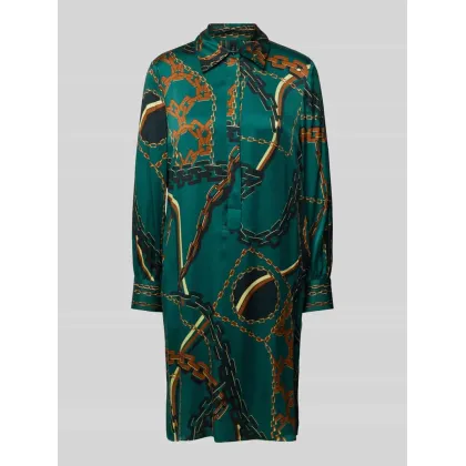 Zdjęcie Sukienka o długości do kolan z wykładanym kołnierzem