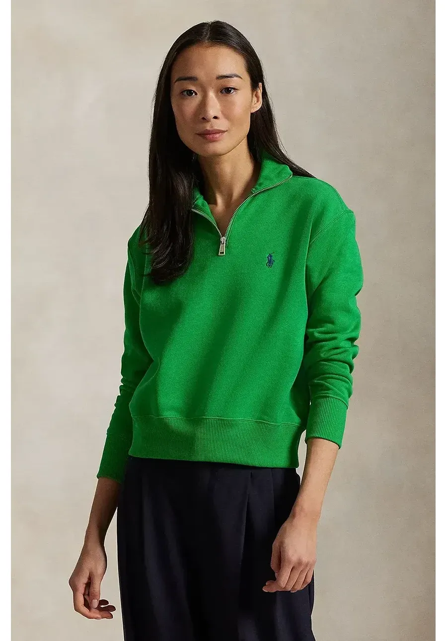 obrazek 1 Polo Ralph Lauren bluza damska kolor zielony gładka 211851659