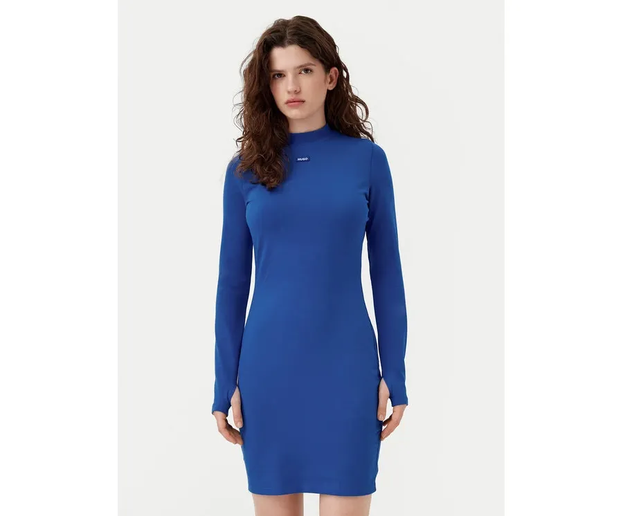 obrazek 1 HUGO Sukienka codzienna Nilla 50531138 Niebieski Slim Fit