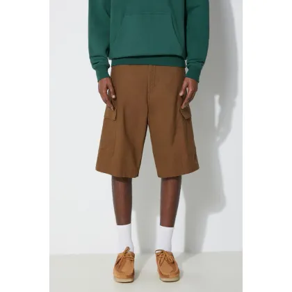 Zdjęcie Carhartt WIP szorty bawełniane Regular Cargo kolor brązowy I028246.1ZD02