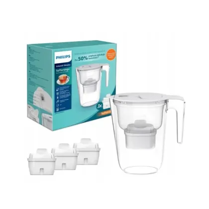 Zdjęcie Philips Dzbanek filtrujący 2,6 L, biały + zestaw filtrów 3 szt