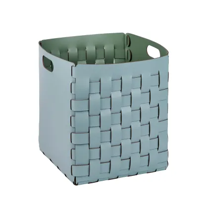 Zdjęcie Piękny stylowy jasnoniebieski kosz Bottega 35x35xH40 cm