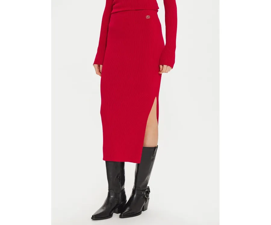 obrazek 1 TWINSET Spódnica ołówkowa 242TT3026 Czerwony Slim Fit