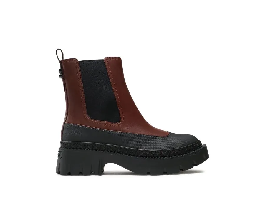 obrazek 1 Coach Botki Jayla Leather Bootie CM770 Brązowy