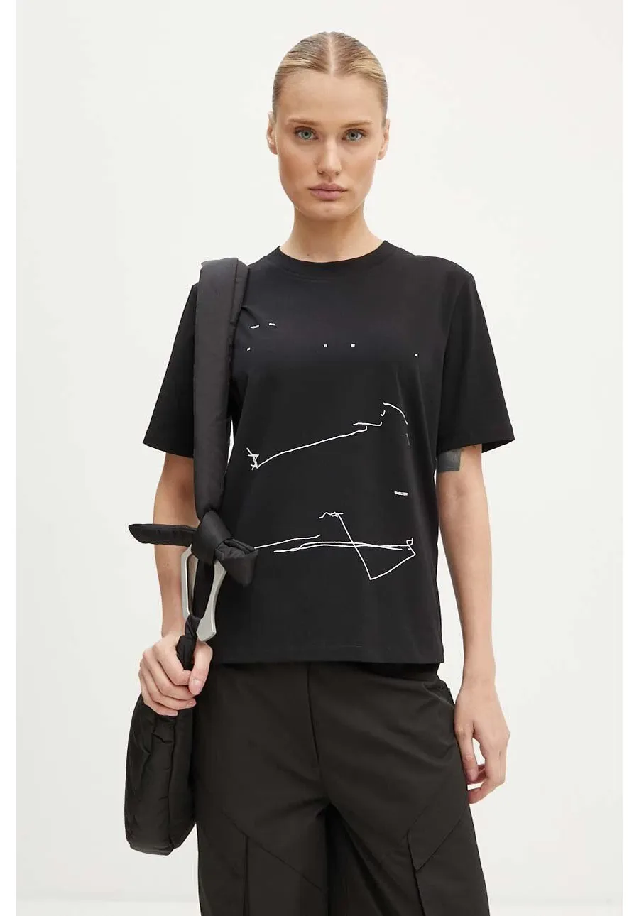 obrazek 1 Heliot Emil t-shirt kolor czarny z nadrukiem W.09.126.BLK01