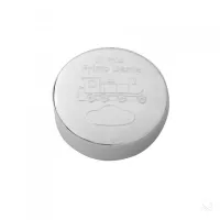 Picture Silver box for a child's first tooth decorated with a train - Zaramella Argenti