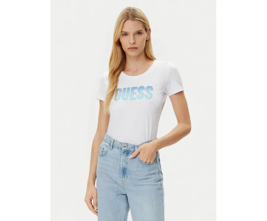 obrazek 1 Guess T-Shirt W5GI14 J1314 Biały Regular Fit