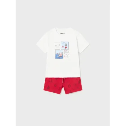 Zdjęcie Mayoral Komplet t-shirt i spodenki 1647 Kolorowy Regular Fit
