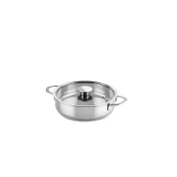 Picture Stylish frying pan with two stainless steel handles