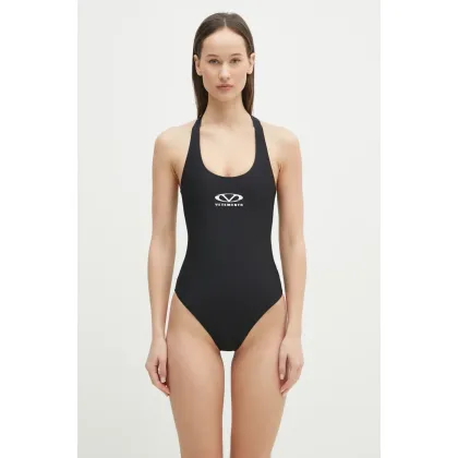 Zdjęcie VETEMENTS jednoczęściowy strój kąpielowy Oval Logo kolor czarny miękka miseczka WA66SW100B