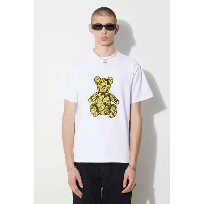 Zdjęcie Aries t-shirt bawełniany kolor biały z nadrukiem