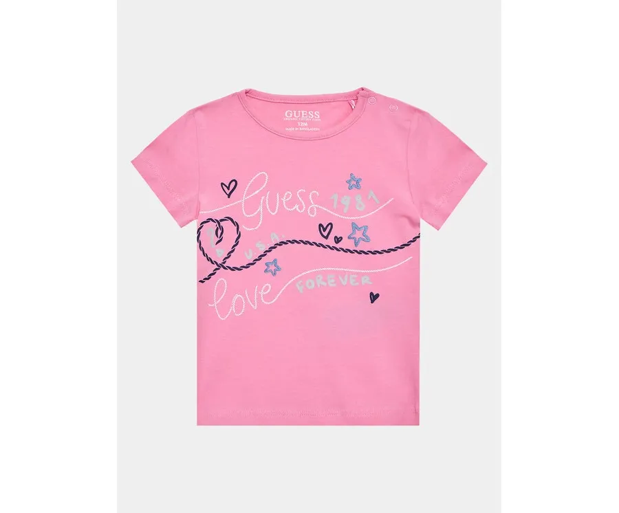 obrazek 1 Guess T-Shirt A3GI02 K6YW1 Różowy Regular Fit