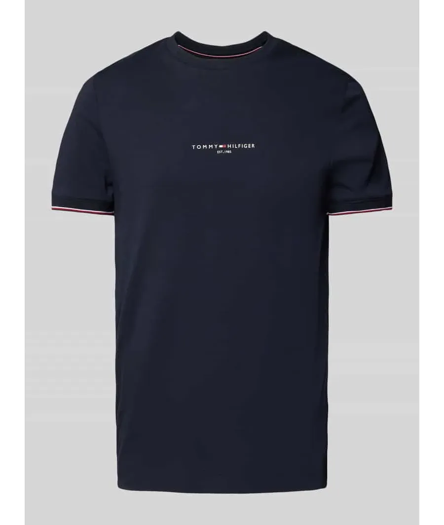obrazek 1 Tommy Hilfiger T-Shirt Logo MW0MW32584 Granatowy Slim Fit