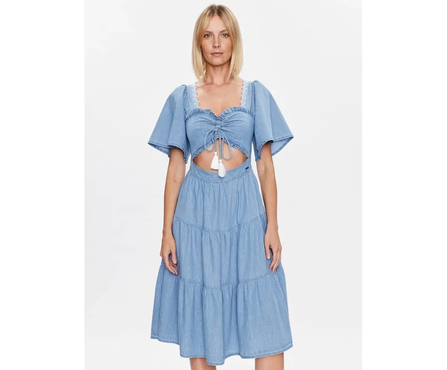 obrazek 1 Pepe Jeans Sukienka codzienna Aitana PL953225 Niebieski Regular Fit