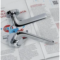 Picture Italian Roboquattro handle with a lower rosette for a key or cylinder