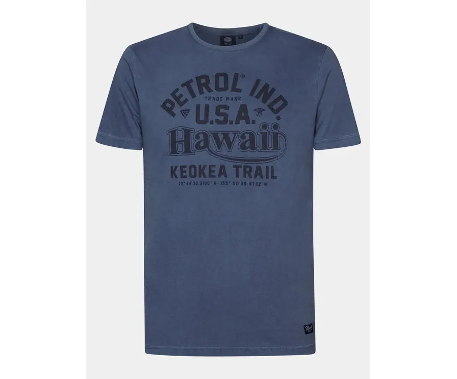 obrazek 1 Petrol Industries T-Shirt M-1040-TSR606 Niebieski Regular Fit