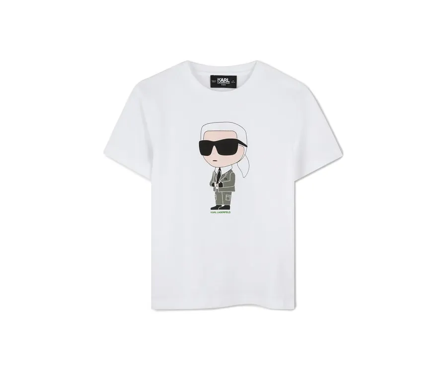 obrazek 1 Karl Lagerfeld Kids T-Shirt Z30437 D Biały Regular Fit