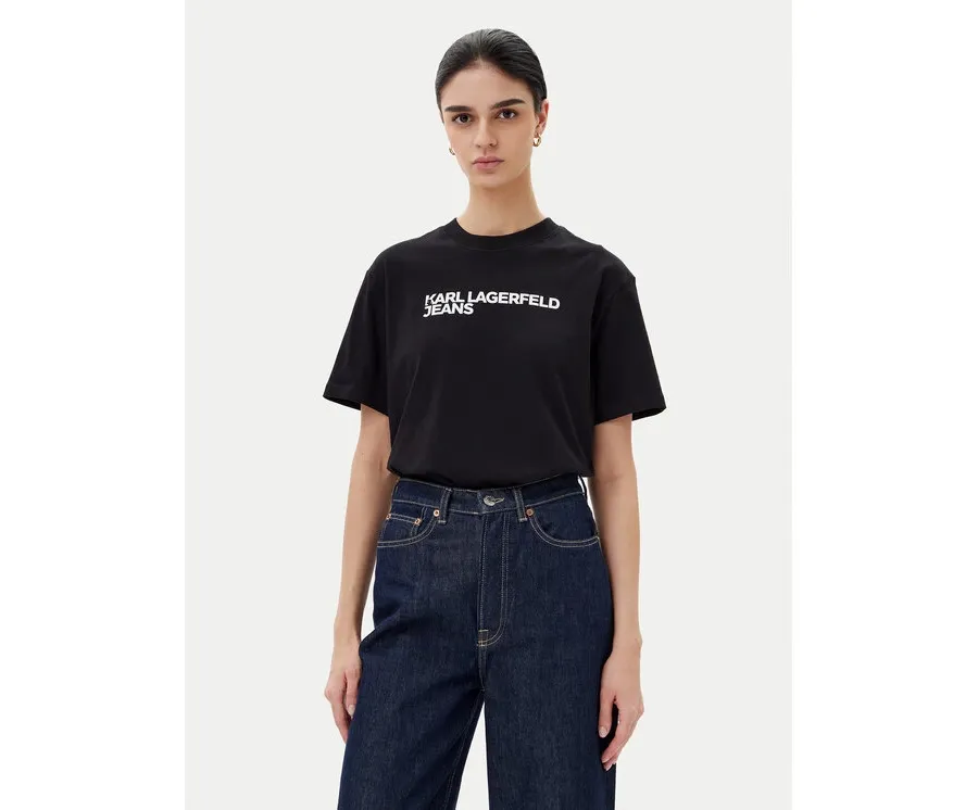 obrazek 1 KARL LAGERFELD T-Shirt A1W17005 Czarny Relaxed Fit