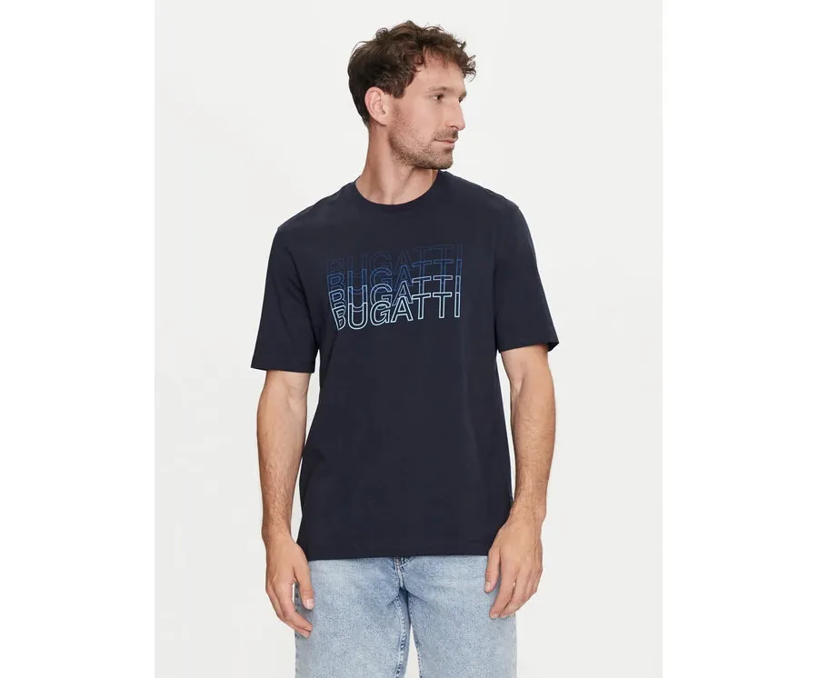 obrazek 1 Bugatti T-Shirt 8350 55042A Granatowy Modern Fit