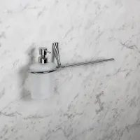 Picture A unique soap dispenser with a towel rack