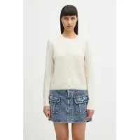 Zdjęcie Samsoe Samsoe kardigan wełniany SABOSTON kolor beżowy lekki F24400186