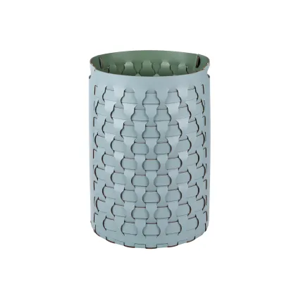 Zdjęcie Okrągły pleciony kosz Dubai Ø40xH57 cm w kolorze pastelowego błękitu