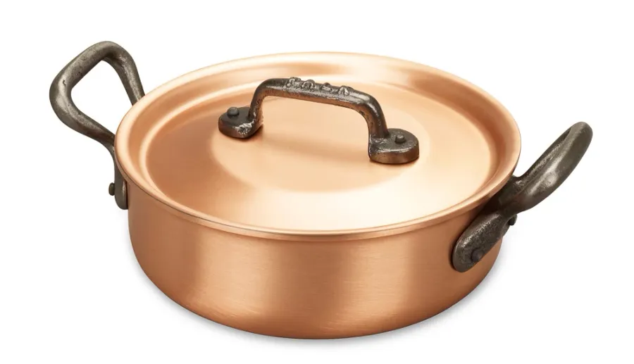 obrazek 3 Niski garnek casserole o średnicy 16 cm z miedzi