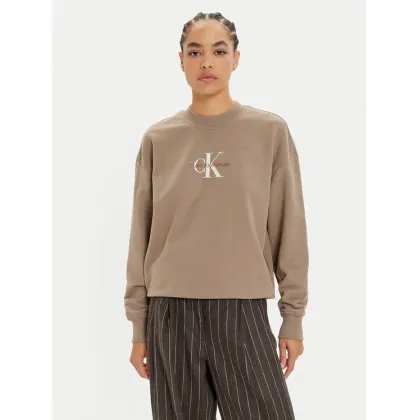 Zdjęcie Calvin Klein Jeans Bluza Monologo J20J224177 Beżowy Regular Fit