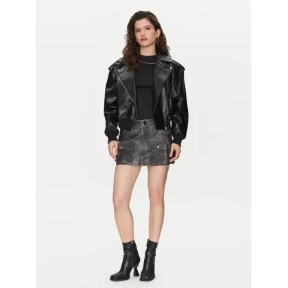 Zdjęcie HUGO Kurtka z imitacji skóry Alipha-1 50530031 Czarny Relaxed Fit