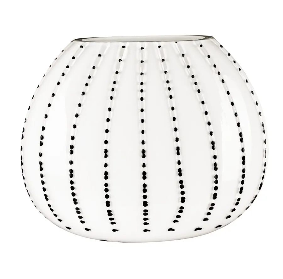 obrazek 2 Biało-czarna lampa Riccio Capriccio z weneckiego szkła